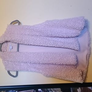 Fuzzy oversized vest
